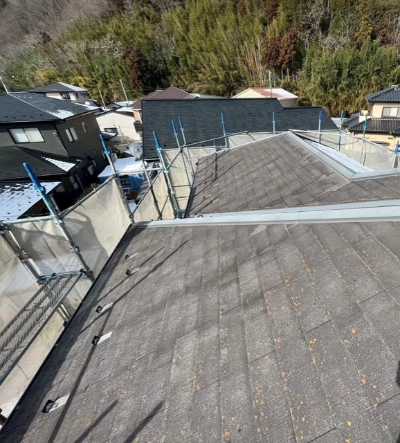 石巻市渡波町 小倉様邸 屋根塗装 施工写真