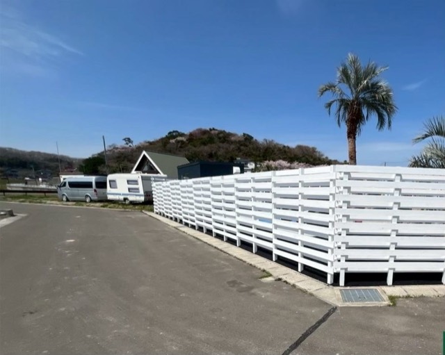 宿泊施設様 木部フェンス塗装 施工後