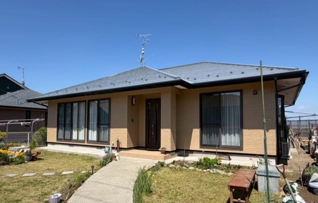 登米市豊里町 J様邸 外壁・屋根塗装の施工写真