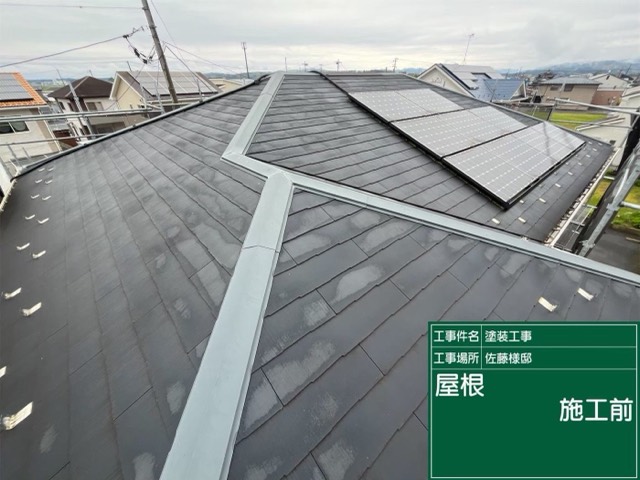 登米市豊里町 S様邸 外壁・屋根塗装（グレー） 施工前