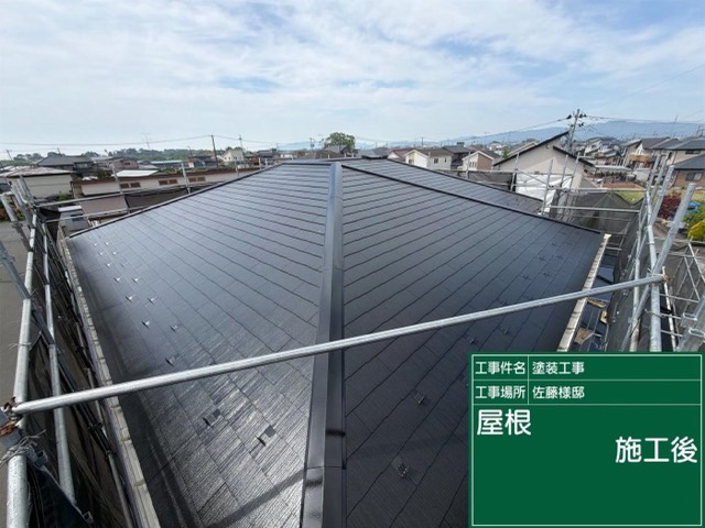 登米市豊里町 佐藤様邸 外壁・屋根塗装（グレー） 施工後