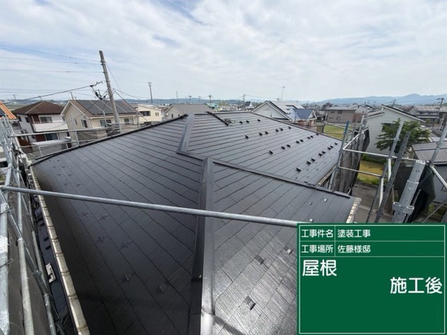 登米市豊里町 佐藤様邸 外壁・屋根塗装（グレー） 施工後
